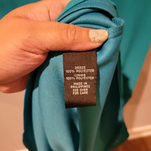 IZ Byer Turquoise Dress Medium - Picture 5 of 5